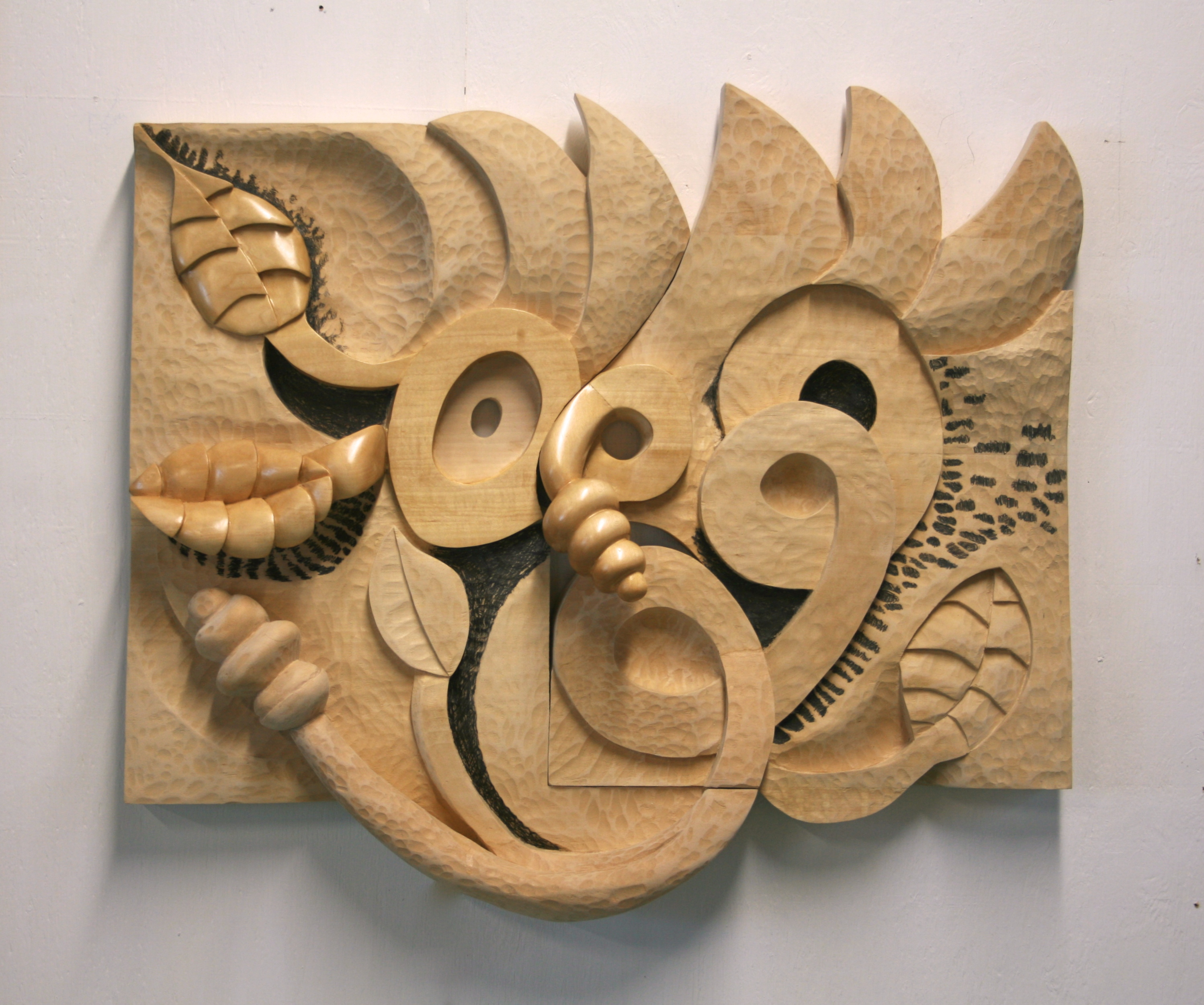 All at Once 26x30x5 wood, graphite